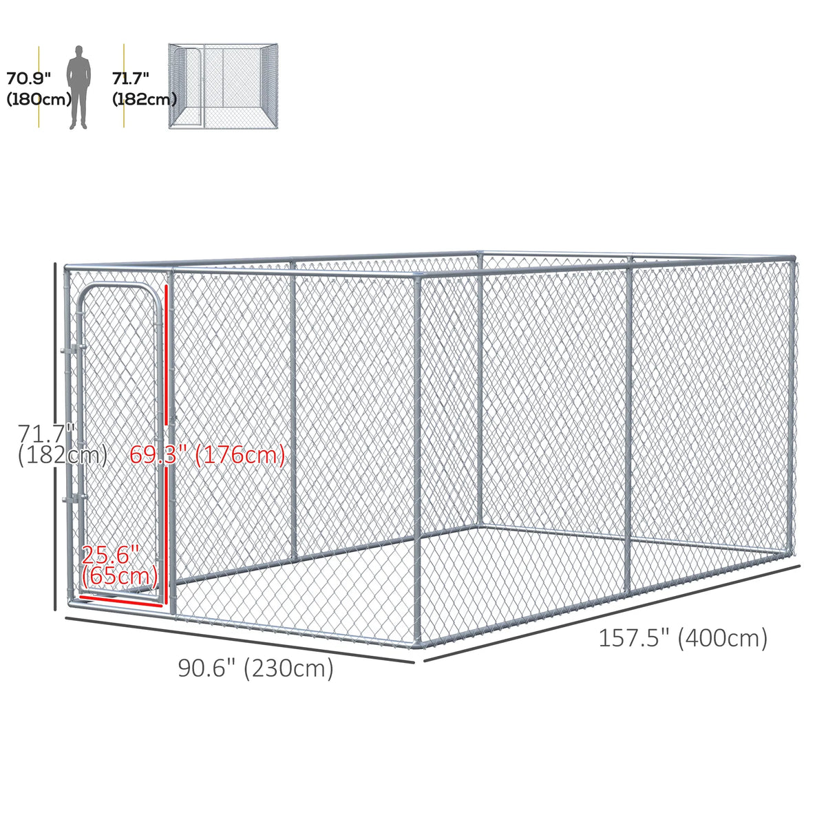 99 Sq. Ft. Dog Playpen Outdoor with Galvanized Steel Frame for Small and - Image 2