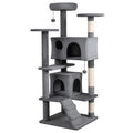 52" Tall Cat Tree Tower With Perches & Condos Multi Cat Playground With