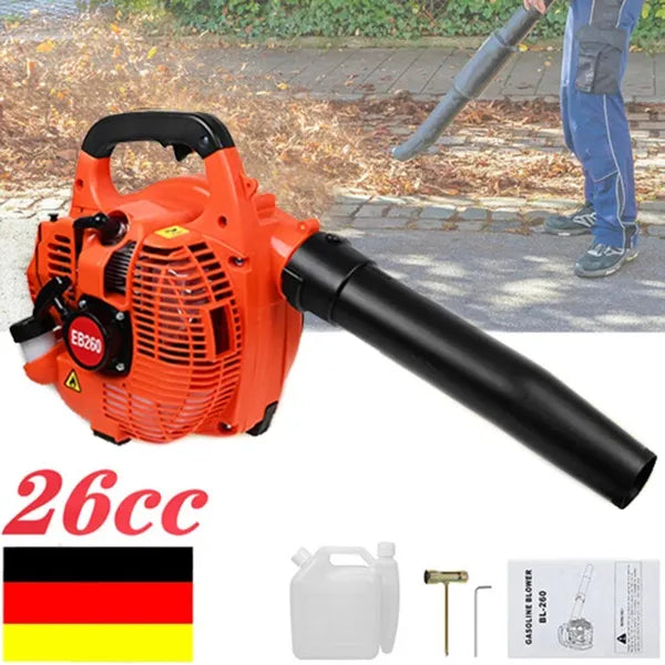 26cc 2 Stroke Gas Leaf Blower Handheld Petrol Garden Blower Vacuum Sweeper - Image 5