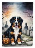Bernese Mountain Dog Spooky Halloween House Flag Large Porch Sleeve Pole - Image 8