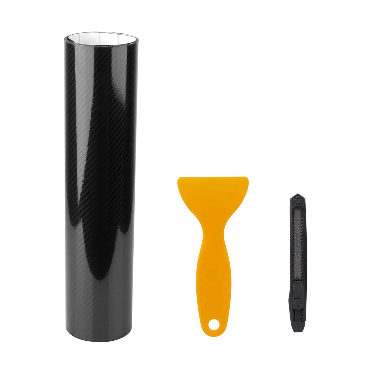 Black 7D Carbon Fiber Car Wrap High Gloss Vinyl Wrap Film Roll Bubble Free Air - Image 2