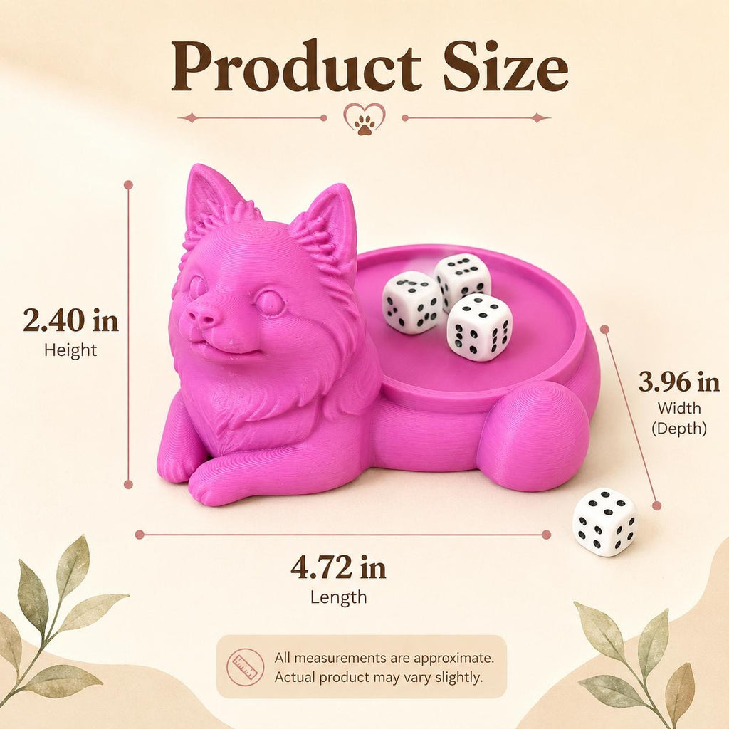 3D Printed Dog Mahjong Dice Tray Cute Dog Dice Holder For Mahjong Game Night