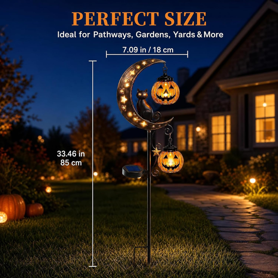 Pumpkin Moon Garden Stake Light Halloween Lights Decorations - Image 4