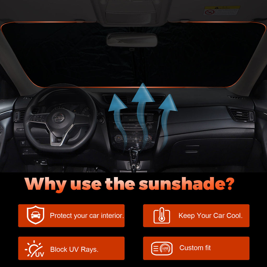 For Issan Rogue 2014 2020 Car Front Windshield Sun Shade Reflective Uvs Cover - Image 7