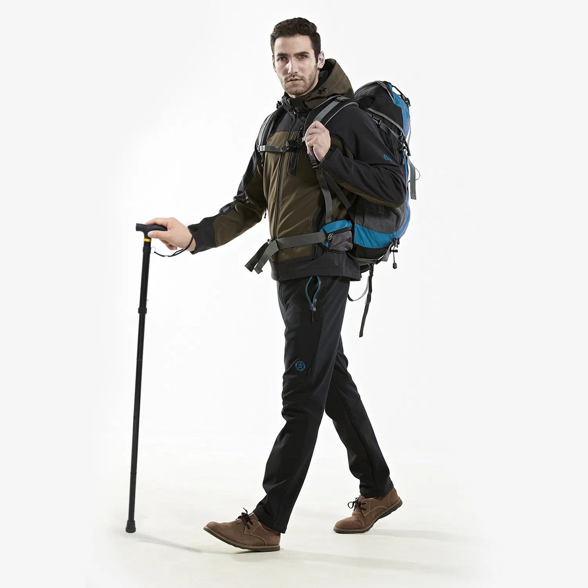 Walking Cane Aluminum Alloy Walking Stick Adjustable Folding Travel Hiking Stick - Image 4
