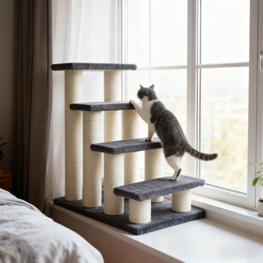 Cat Tree Step Tower Pet Activity Center For Indoor Home And Sisal