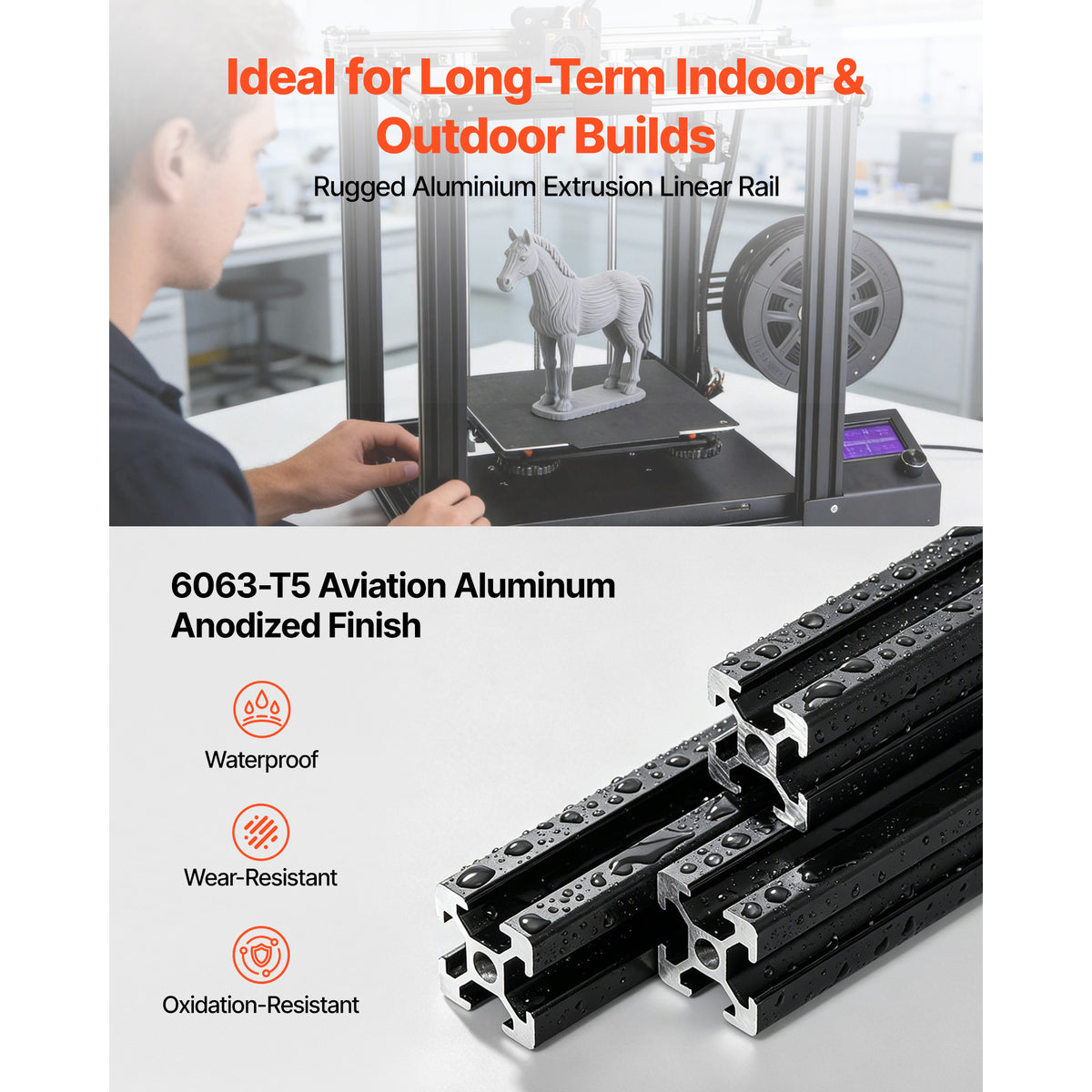 10PCS 2020 Aluminum Extrusion Profile 48 Inch 1220 Mm T Slot European