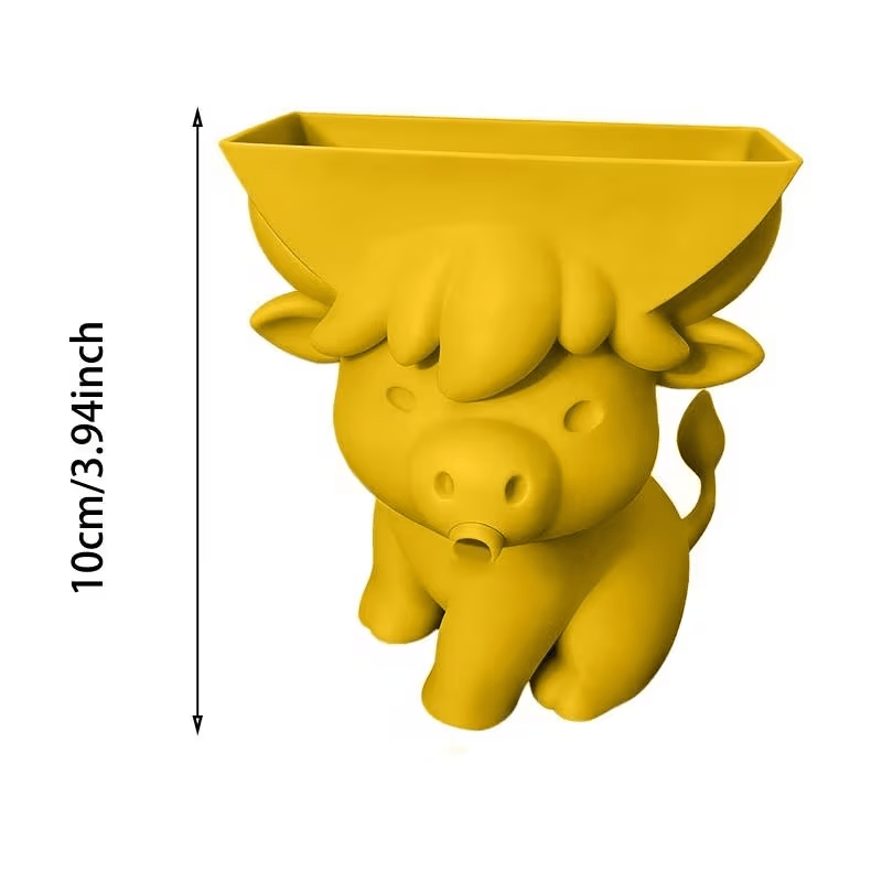 Cute Cow Sponge Holder Kitchen Sink Organizer With Drain Spout Animal Shaped - Image 3