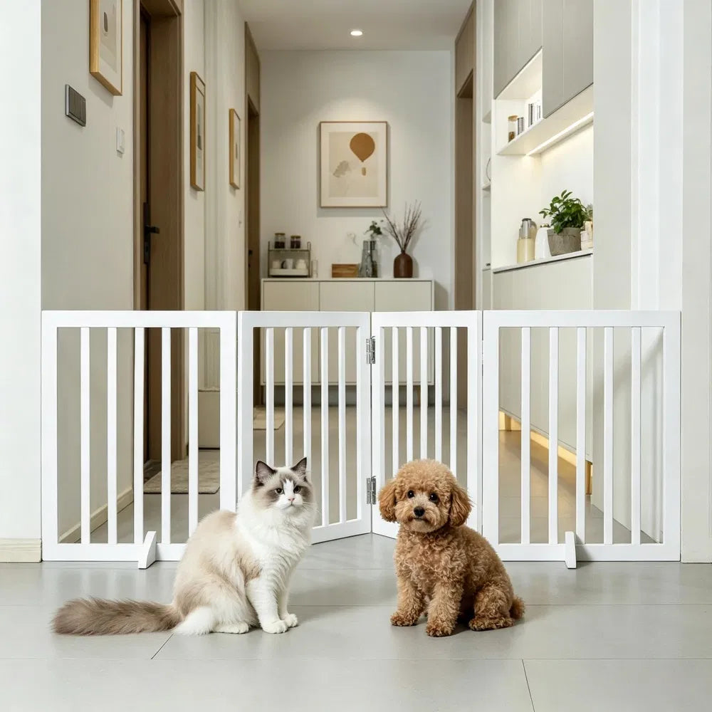 Modern Pet Barrier with Freestanding 80.3 Inches for Indoor - Image 4
