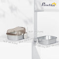 Stainless Steel Cat Litter Box with High Sided Enclosure Steps & Scoop