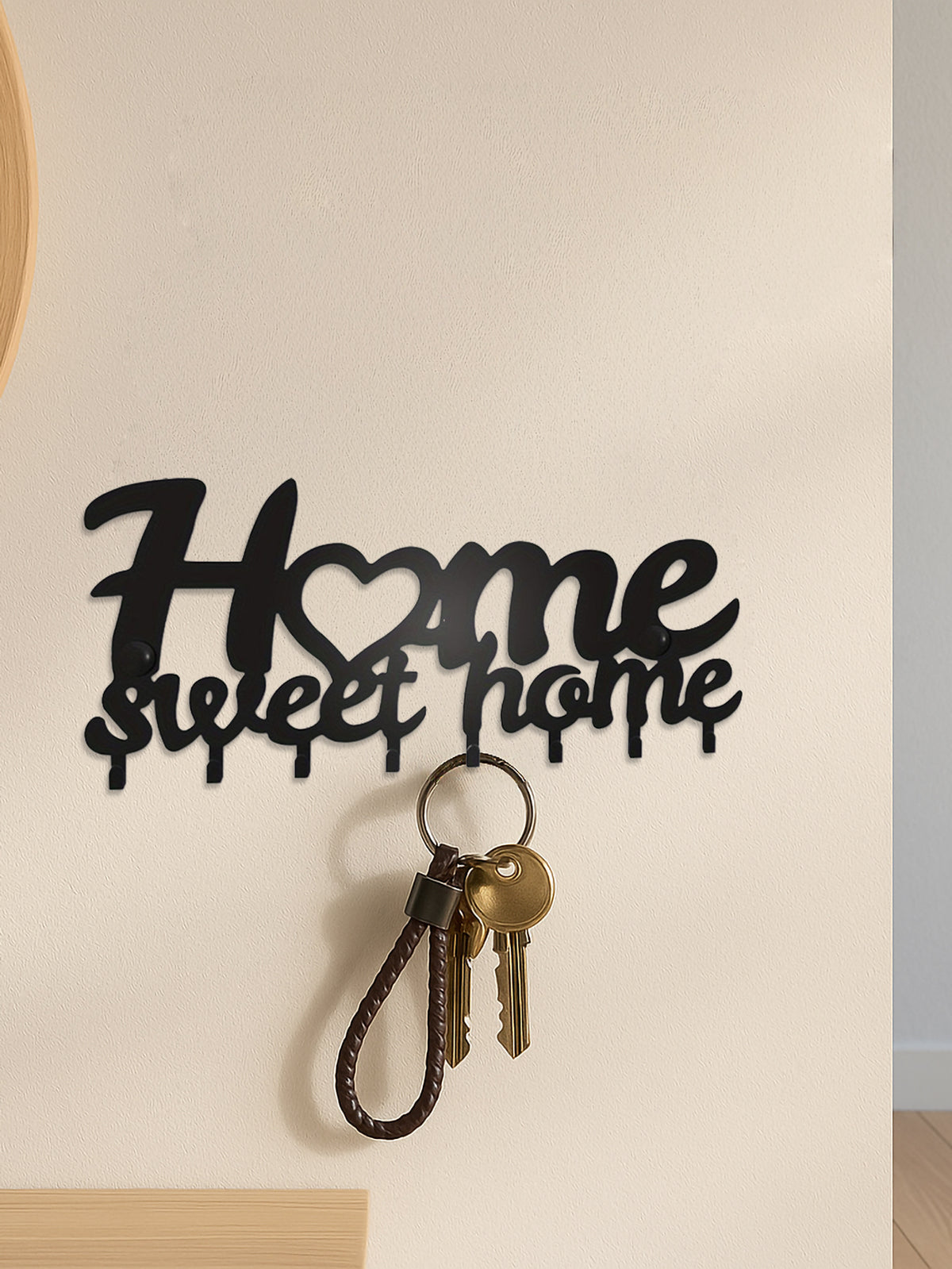 sleek adhesive key holder metal dimensions and features