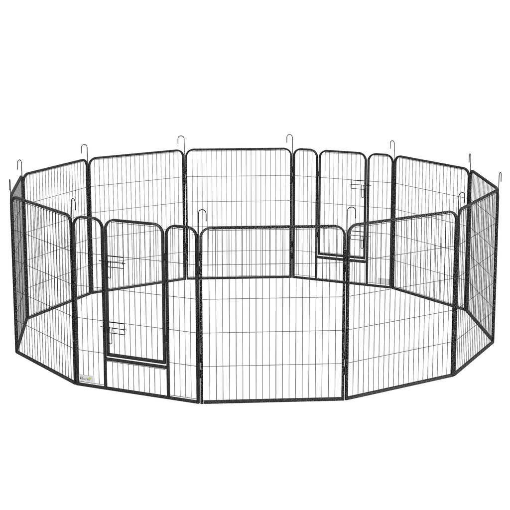 Dog Pen with Gate 12 Panels Puppy Playpen Dog Fence 39"H - Image 3