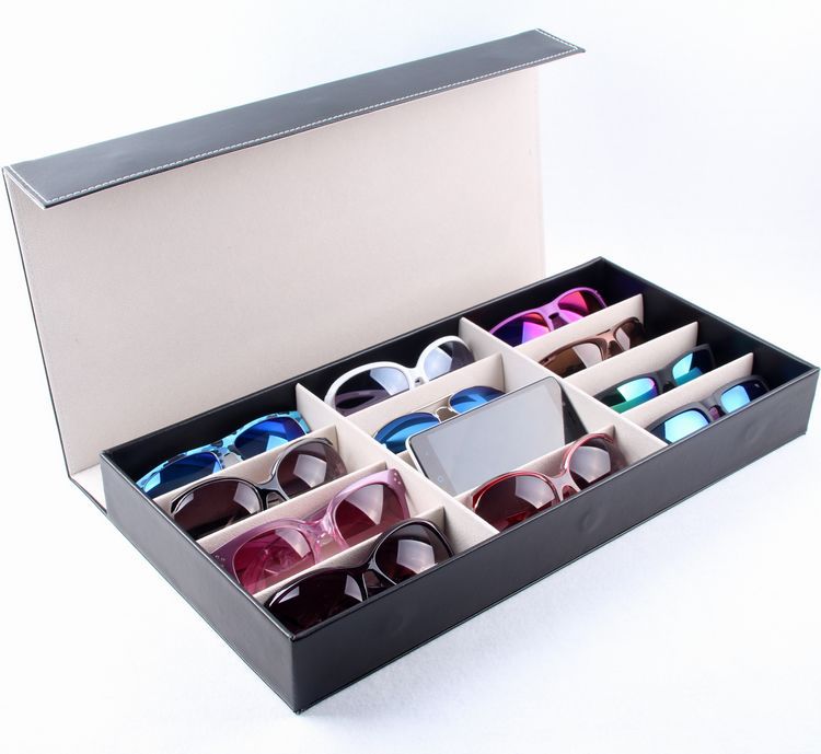 high end glasses storage box in use lifestyle