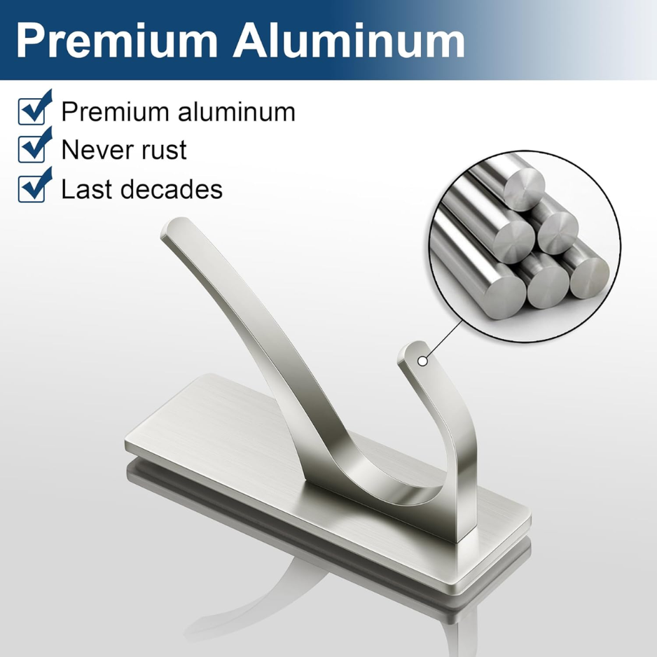 Self Adhesive Towel Hooks Extra Strong 13LB Stainless Hook For Hanging Loofah - Image 4