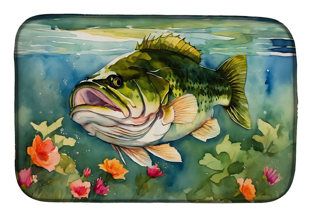 Largemouth Bass Dish Drying Mat Absorbent Dish Drying Mat Pad for Kitchen - Image 3
