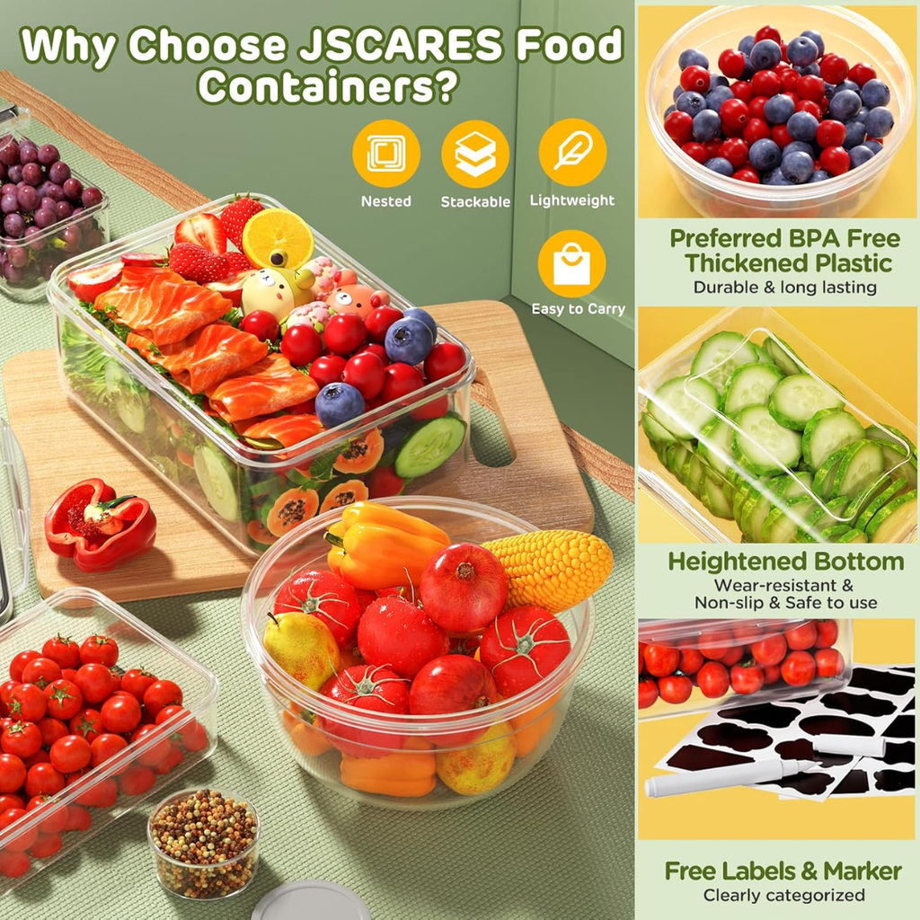 40 Piece Food Storage Containers With Lids Airtight Leakproof Meal Prep Set - Image 2