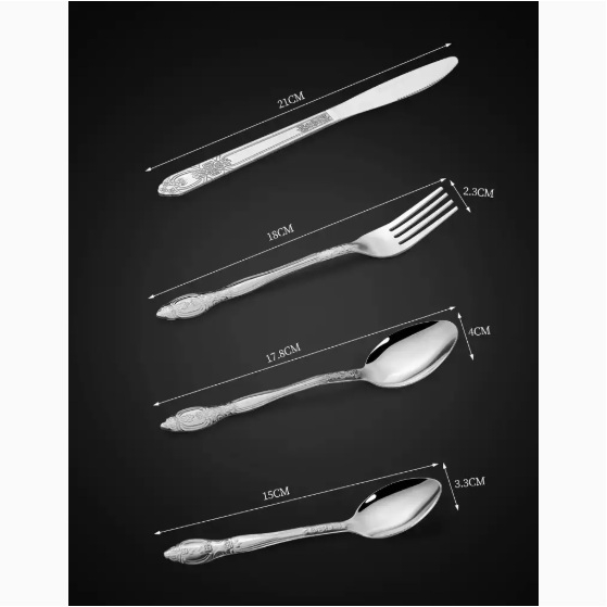 Product Name Deluxe Premium Cutlery Flatware Set For The Home Stainless Steel - Image 4