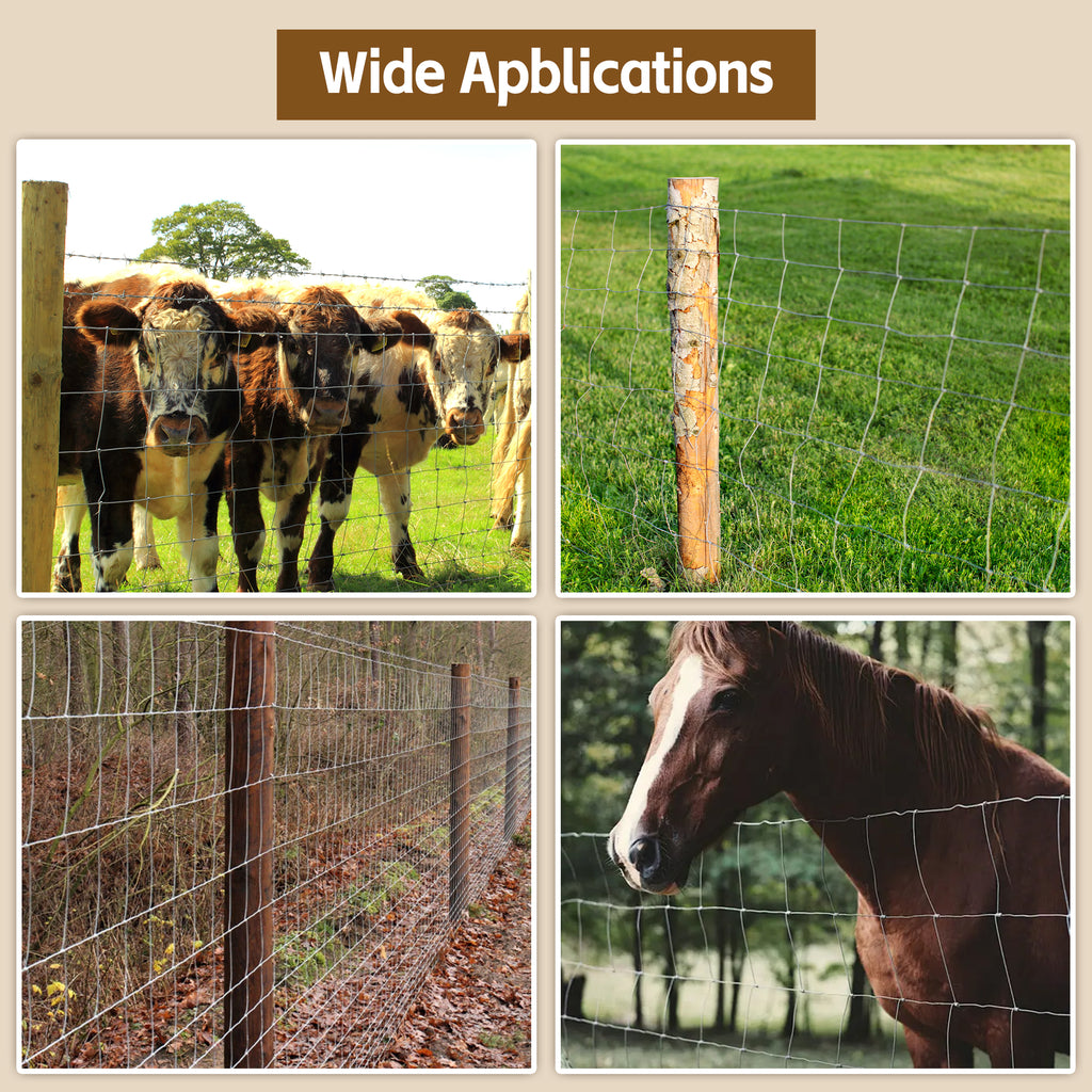 5x164 ft Advanced Weave Farm Enclosures Long Lasting and Secure Galvanized Farm Fence - Image 2