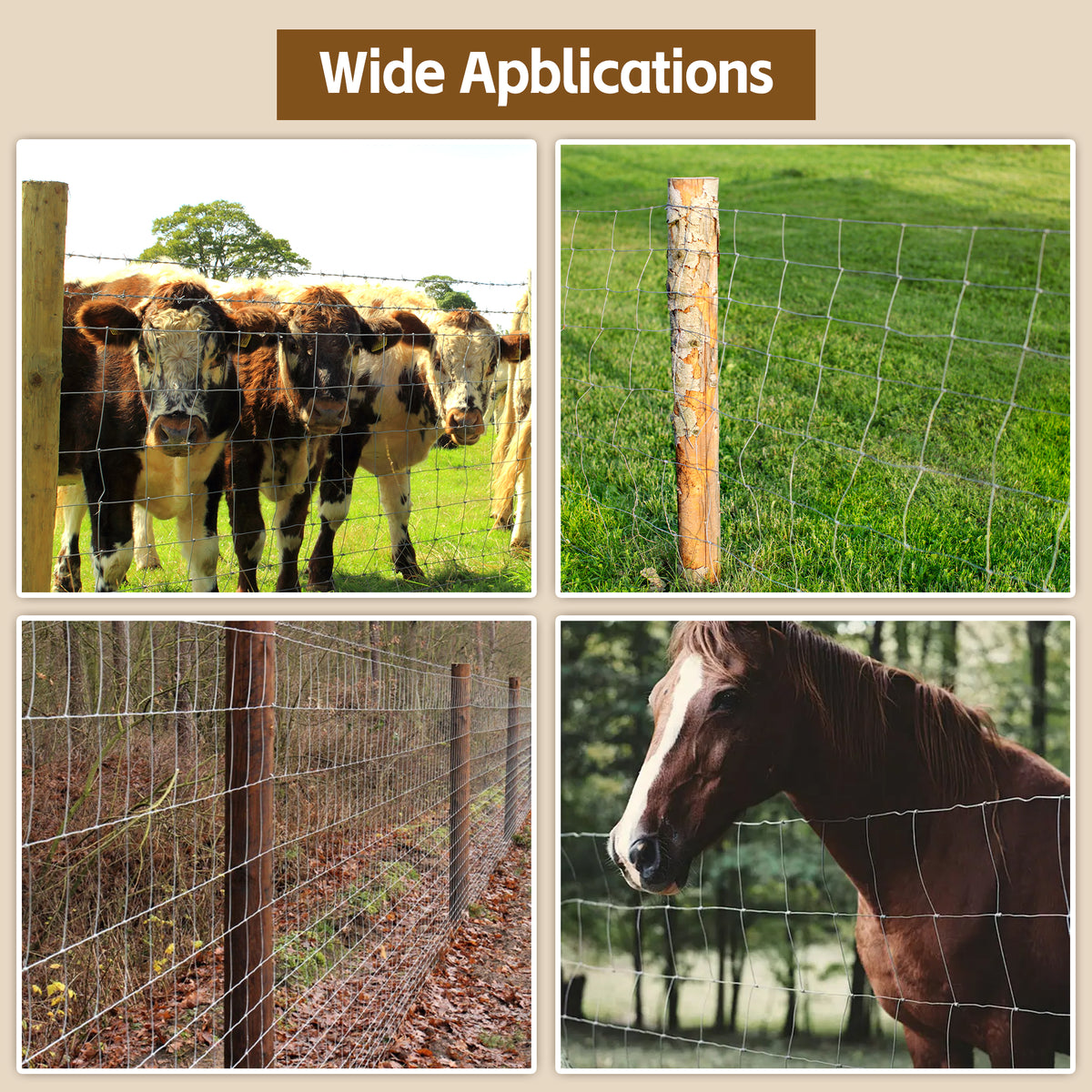 5x164 ft Advanced Weave Farm Enclosures Long Lasting and Secure Galvanized Farm Fence - Image 2