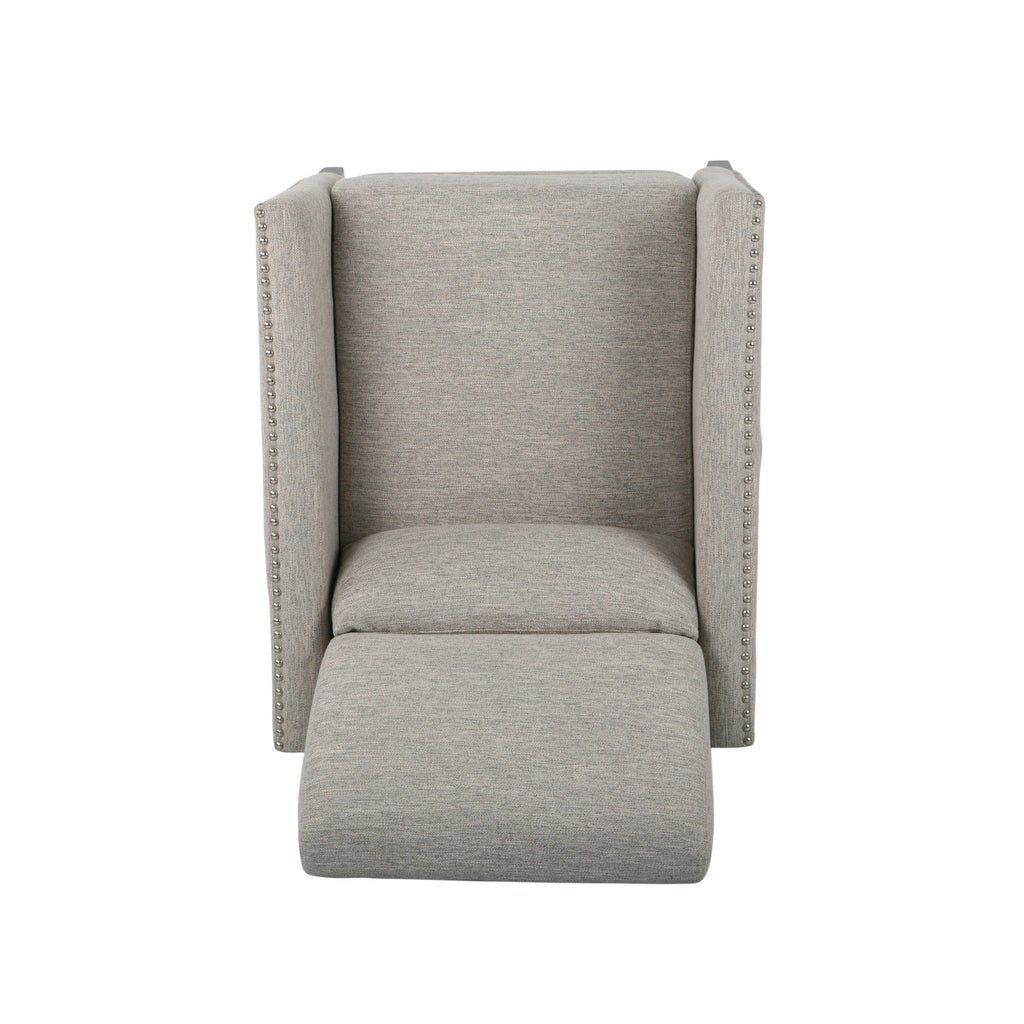 Pushback Recliner Chair with side pocket Fabric Armchair Push Back Recliner - Image 4