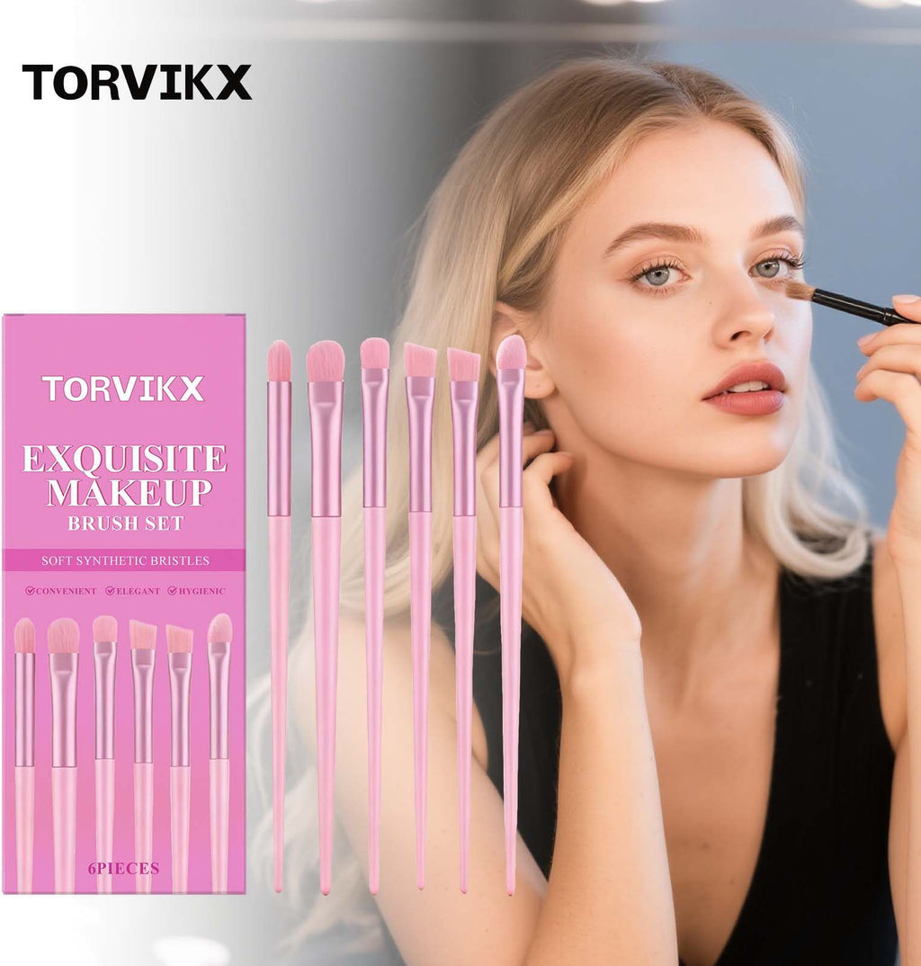 TORVIKX 6 Piece Makeup Brush Set 6 Pieces - Image 2
