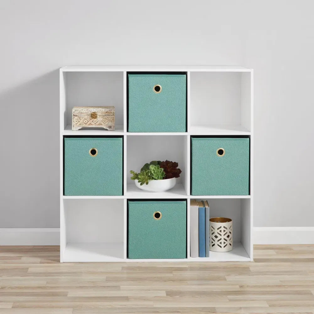 cube storage organizer white fabric dimensions and features