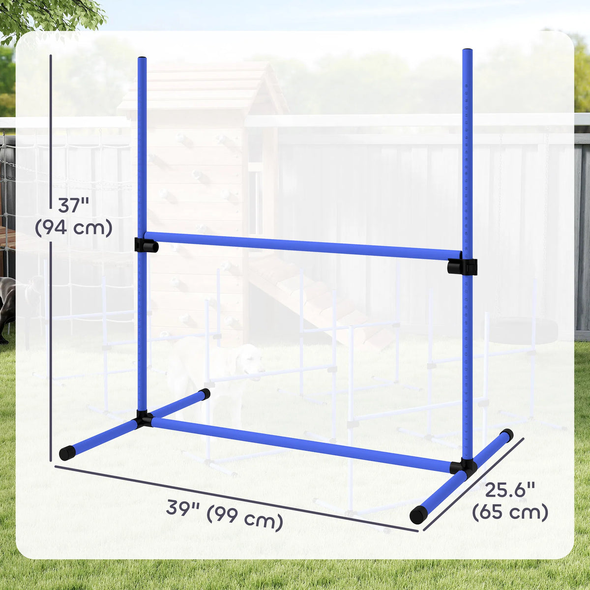 Set of 6 Dog Agility Training Equipment Adjustable Jump Bar Pet Exercise Kit - Image 5