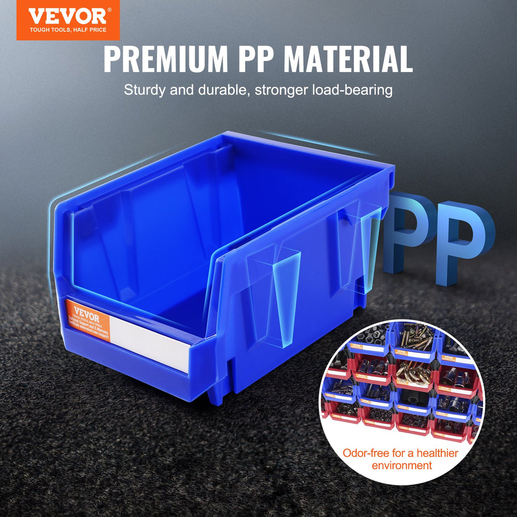 plastic storage bin hanging stackable main view