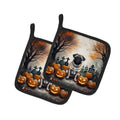 Fawn Pug Spooky Halloween Pair of Pot Holders Kitchen Heat Resistant Pot