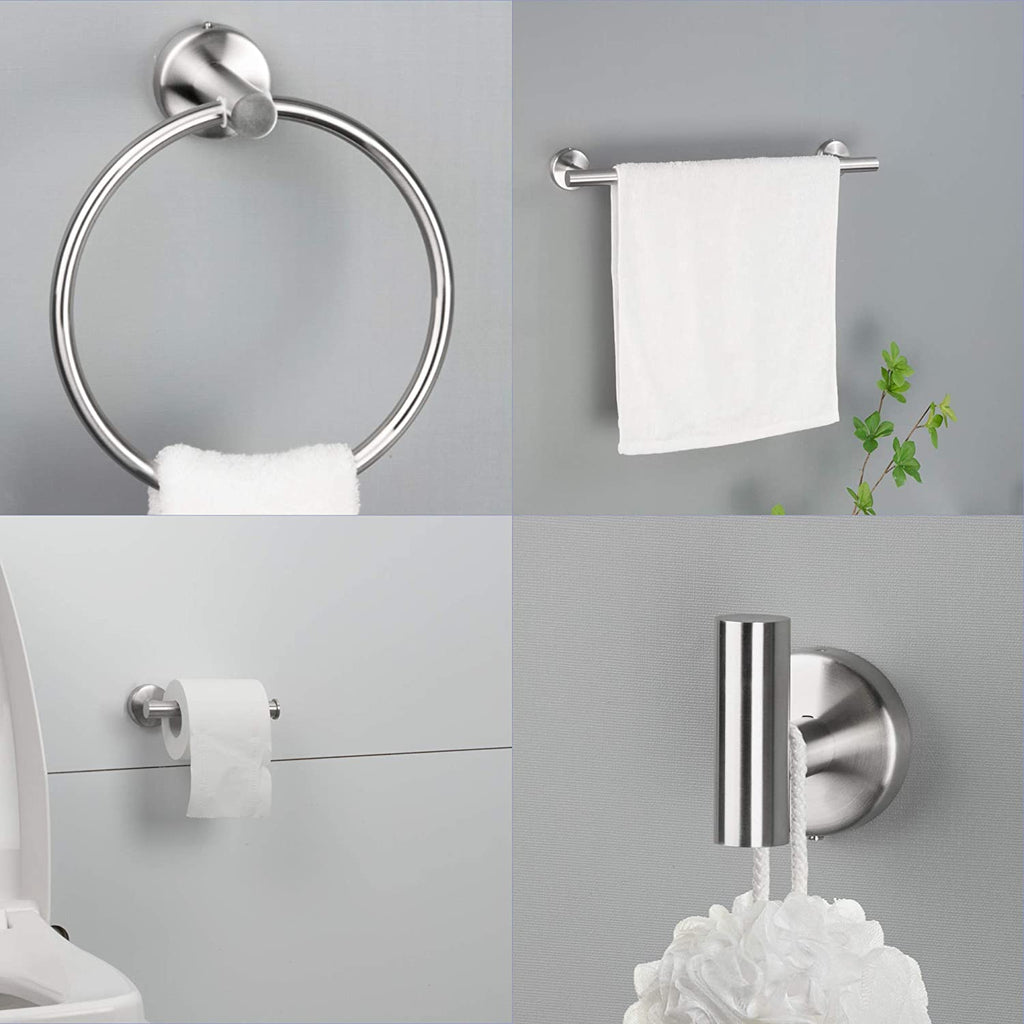 4 Piece Stainless Steel Bathroom Towel Rack Set Wall Mount Brushed Nickel - Additional Product View 7