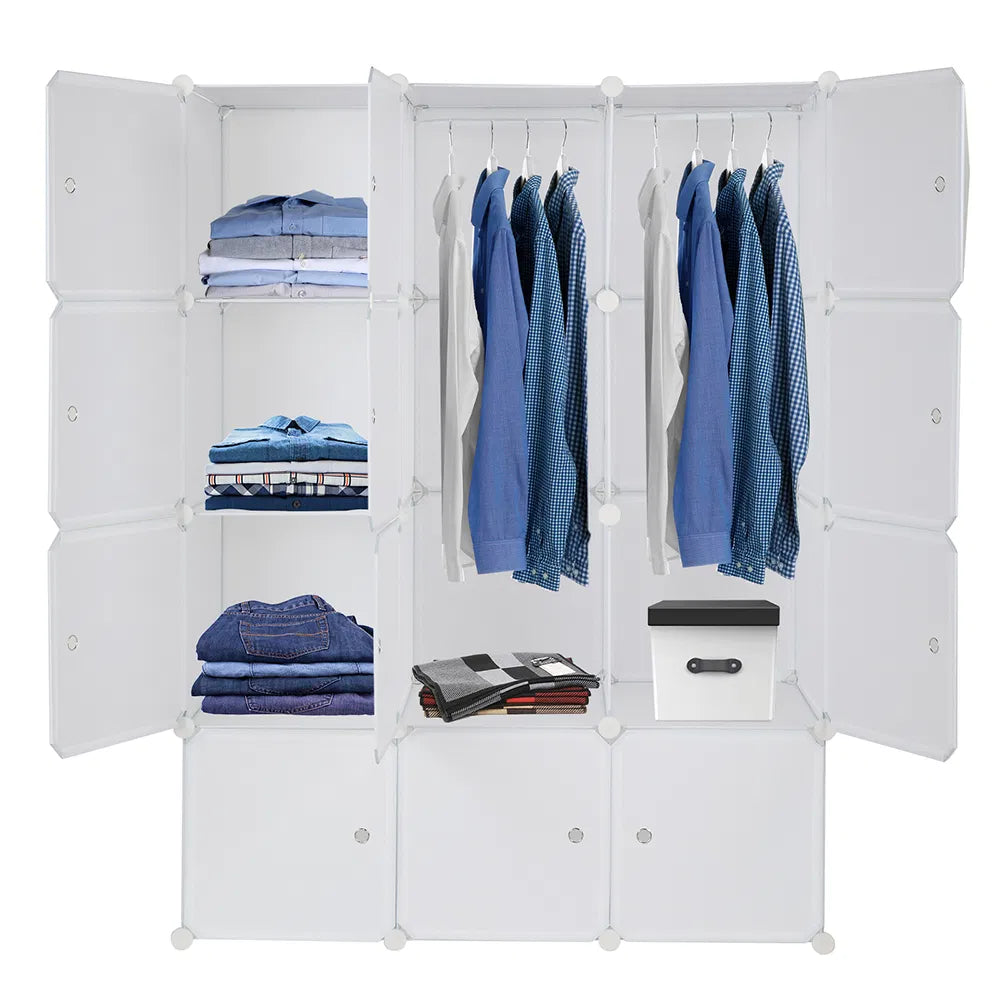 12 cube organizer stackable plastic product angle 6