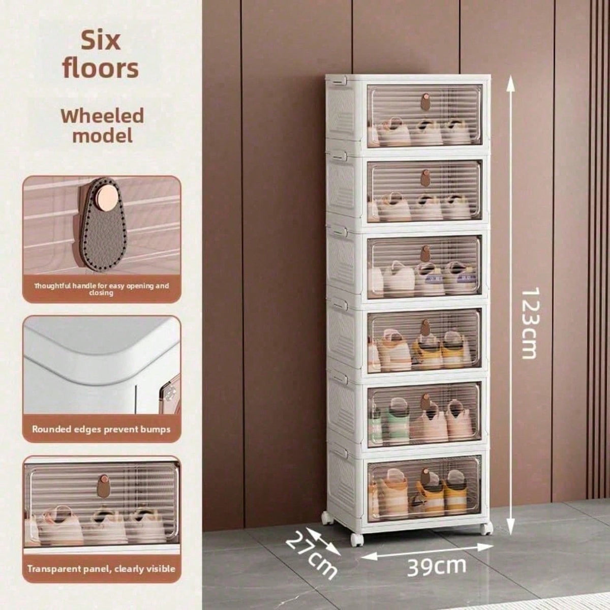 dustproof clear plastic shoe storage in use lifestyle
