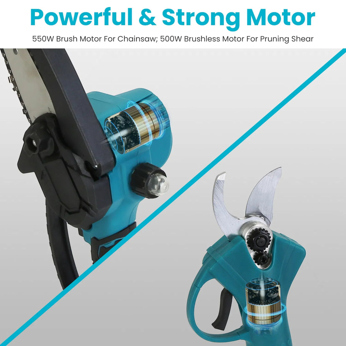 4 in 1 Cordless Pole Pruning Shears Multi Angle Tree Trimmer - Additional Product View 8
