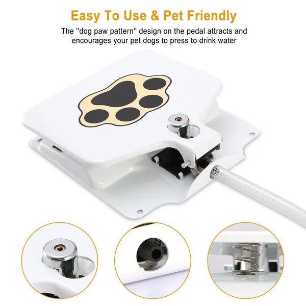 dog water fountain outdoor pet detail and structure
