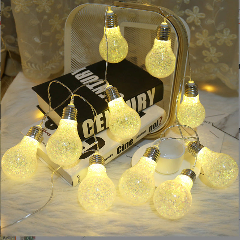 Snow 10 LED Globe String Lights 6.5FT Battery Operated Fairy Lights Warm - Image 4