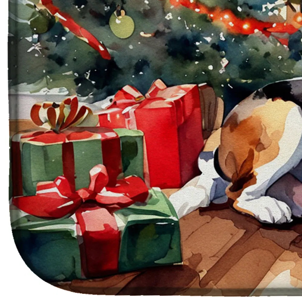 Basset Hound Cozy Christmas Dish Drying Mat Absorbent Dish Drying Mat Pad for - Image 4