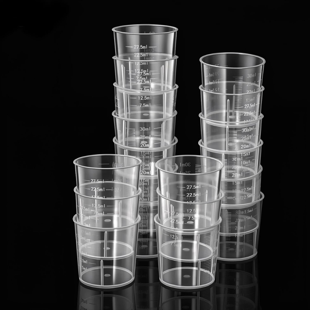 Mini Liquid Measuring Cups Graduated Beakers For Precise Measuring & Mixing - Image 4