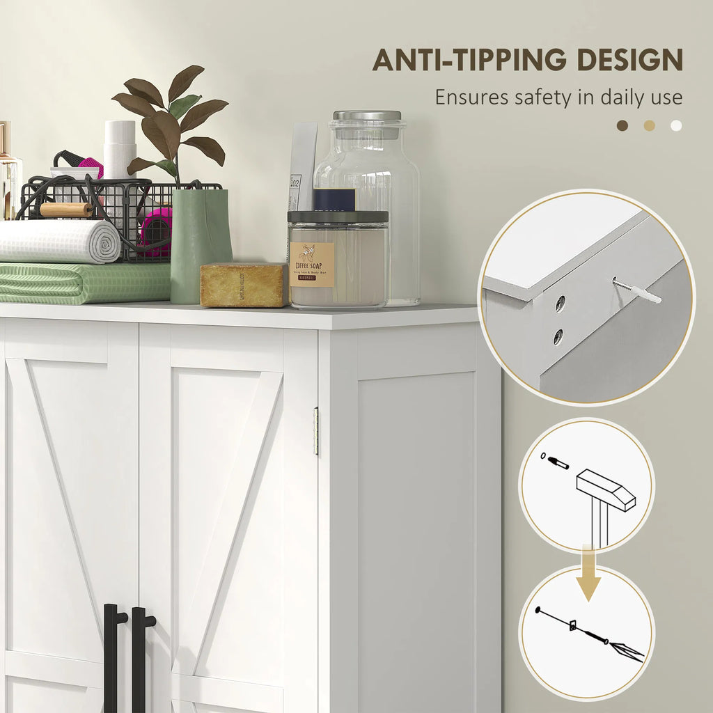 Bathroom Floor Cabinet Farmhouse Bathroom Storage Cabinet with Adjustable