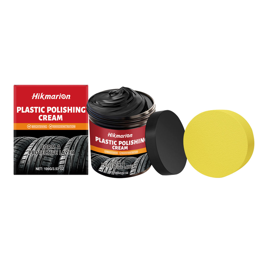 Plastic Polish Cream Car Trim Tire Restoration Cleaning Gloss Care Balm - Image 4