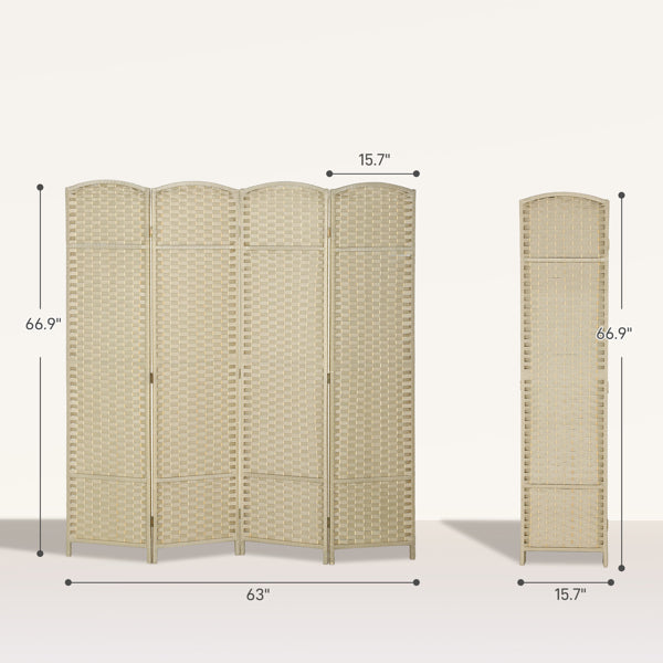 Four-Panel Privacy Room Divider