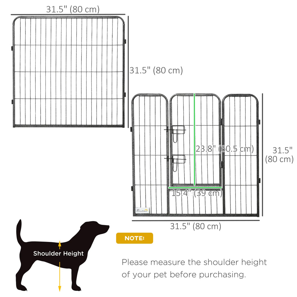 Heavy Duty Pet Playpen 16 Panels Steel Dog Fence Puppy Exercise Pen with 2 - Image 3