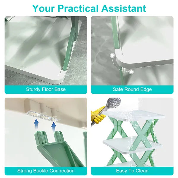 9tier narrow entryway shoe rack detail and structure