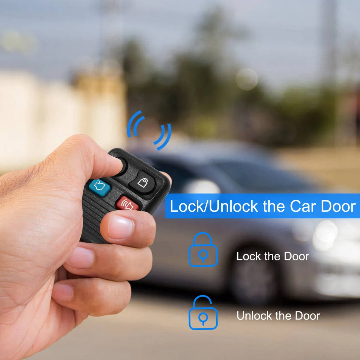 2 Keyless Entry Car Key Remote Key Fob Case Button Pad Replacement for Ford - Image 5