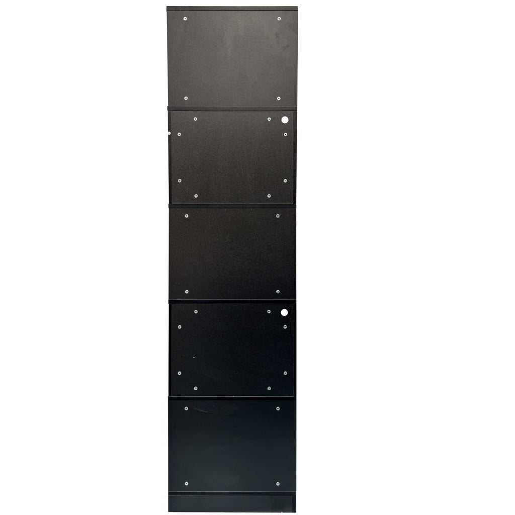5-Tier Corner Bookshelf with LED Lights