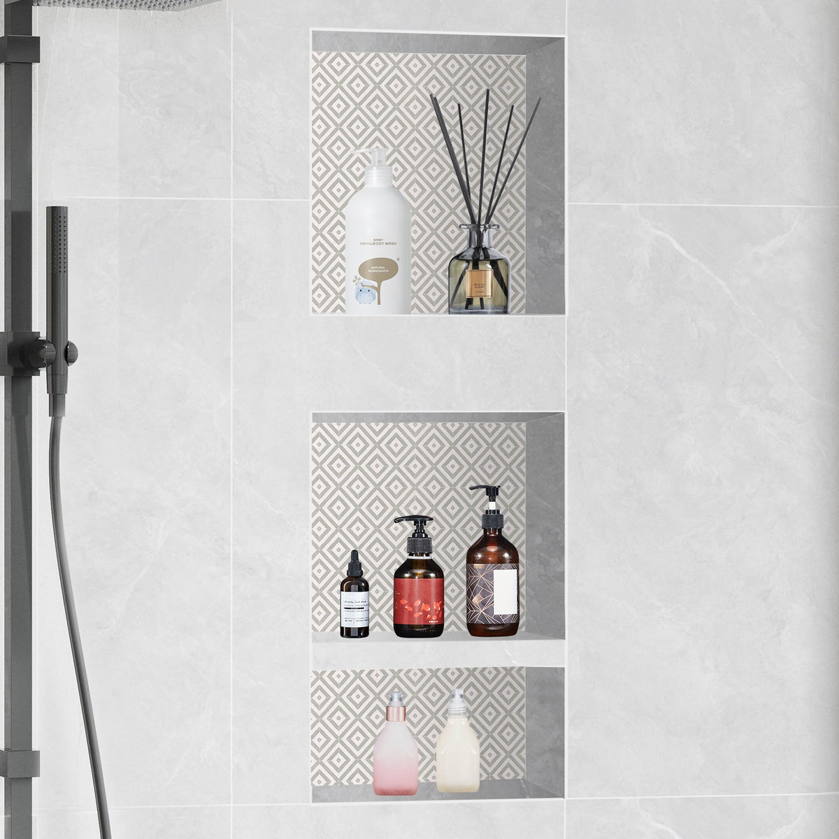 Shower Niche Ready For Tile Triple Shelf Organizer