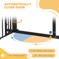 Auto Close Pet Gate Stair Gate with Cat Door Double Locking for Doorways
