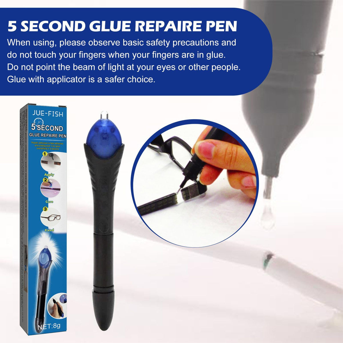 JUE FISH Quick Repair Adhesive Pen 8 g / 1 Pack