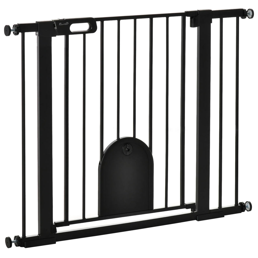 30" 41" Extra Wide Pet Gate Barrier with Small Door 30"H Dog Gate with Safety - Image 3
