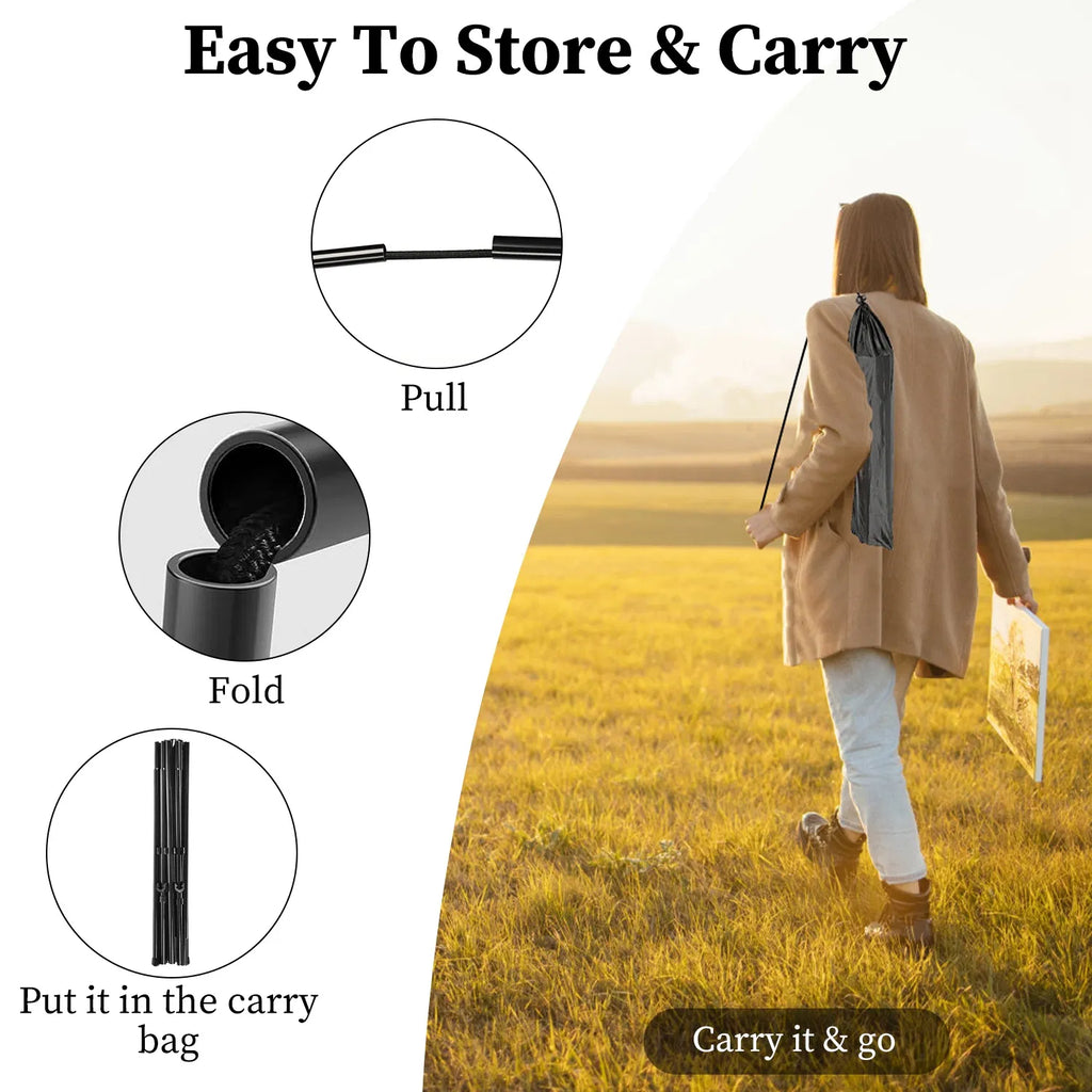 2 Pack Easel Stand for Display 61in Collapsible A Frame Tripod Easel Iron Alloy - Image 2