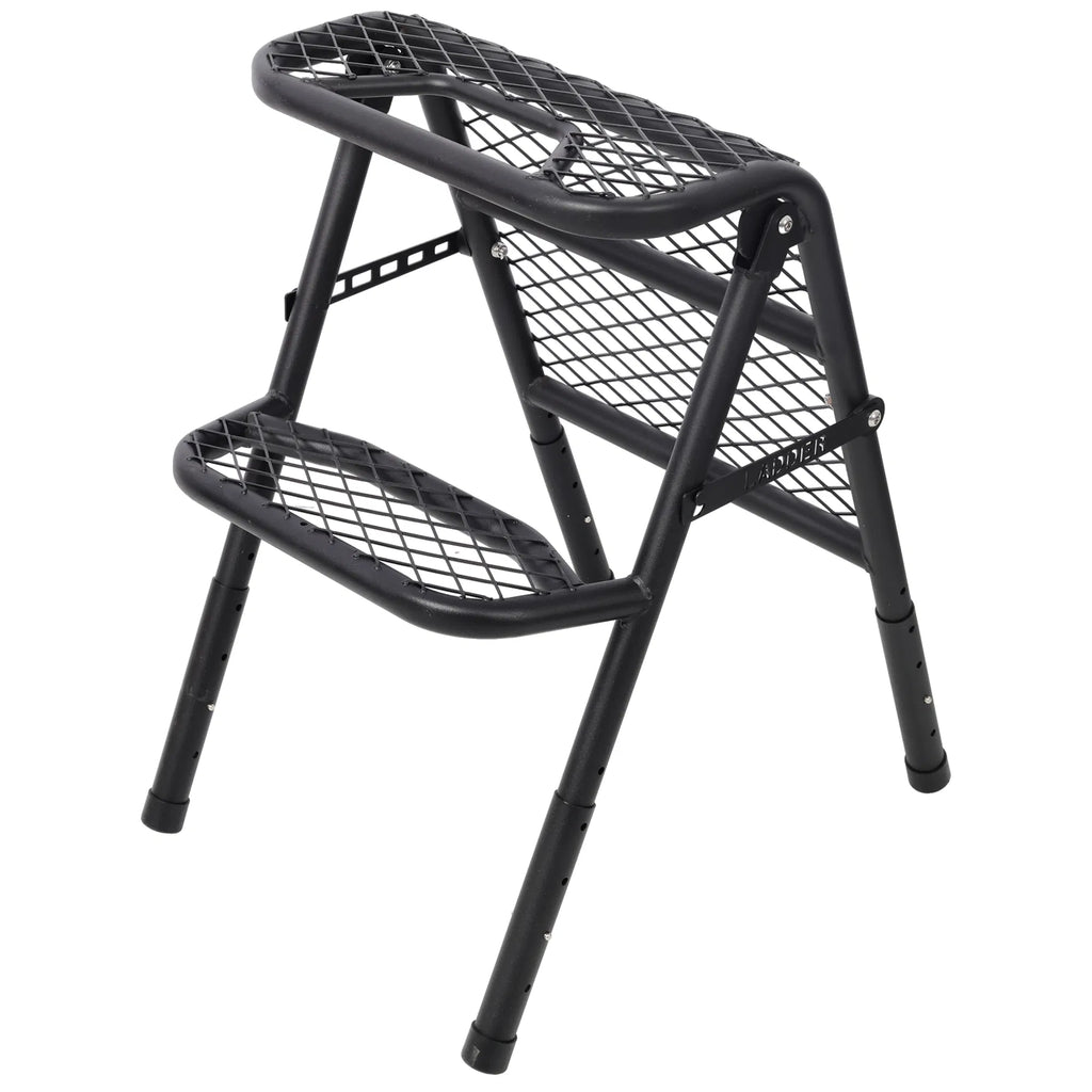Foldable SUV Tire Ladder Adjustable Vehicle Access Step for Truck SUV RV Offroad - Image 2
